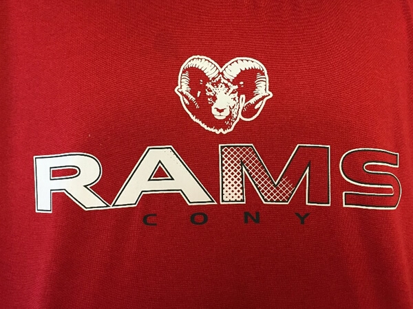 Cony Rams logo on shirt by D R Designs, LLC.