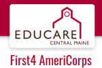 Logo for Educare Central Maine and First4 AmeriCorps.