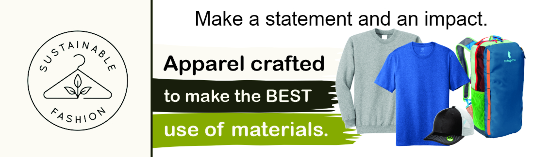 Customize your sustainable apparel sold at D R Designs, Inc., Manchester, Maine. 